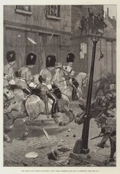 Den irländska agitationen inom Land League, Scots Greys som attackerar maffian i Limerick